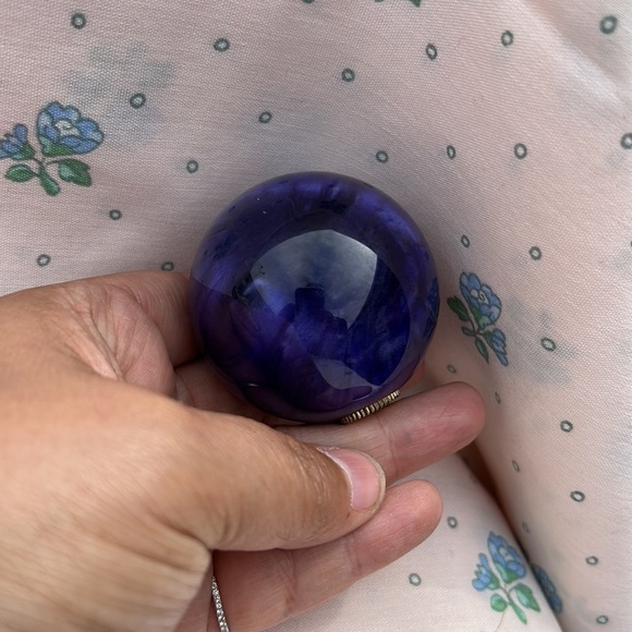 Resin Shifter Knobs‎ Red Sparkle & Blue Swirl Universal Car Accessory EUC - Picture 5 of 11